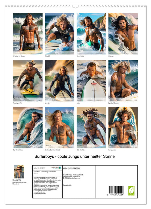 Surferboys - coole Jungs unter heißer Sonne (CALVENDO Premium Wandkalender 2026)