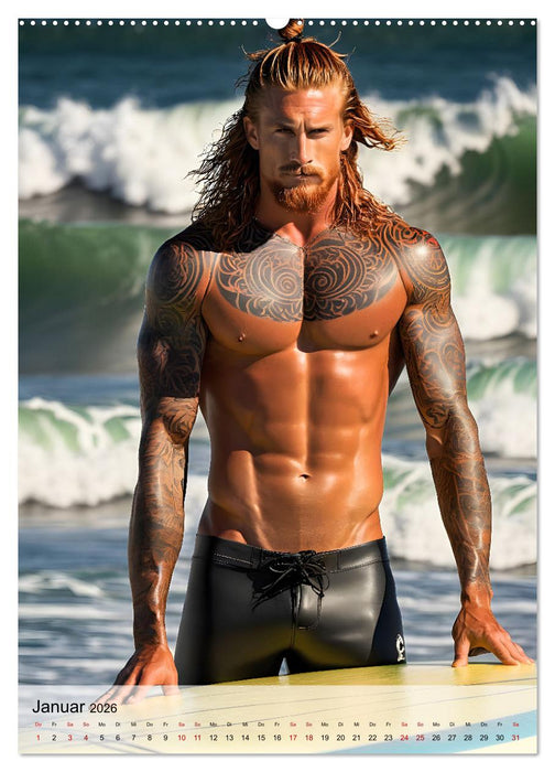 Surferboys - coole Jungs unter heißer Sonne (CALVENDO Premium Wandkalender 2026)