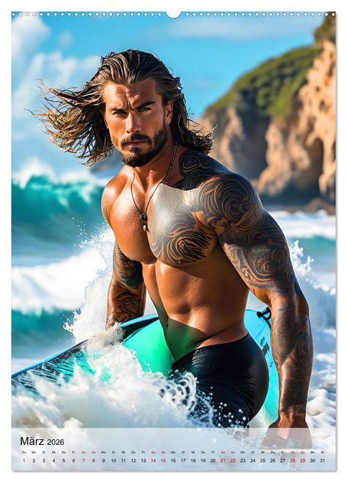 Surferboys - coole Jungs unter heißer Sonne (CALVENDO Premium Wandkalender 2026)