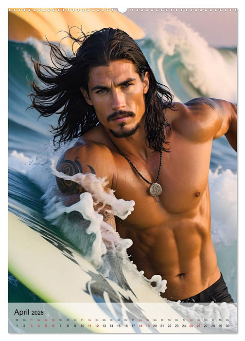 Surferboys - coole Jungs unter heißer Sonne (CALVENDO Premium Wandkalender 2026)