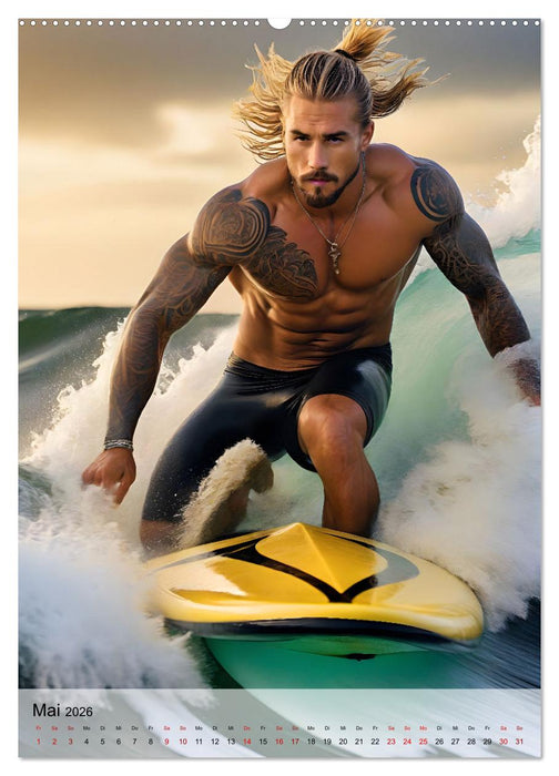 Surferboys - coole Jungs unter heißer Sonne (CALVENDO Premium Wandkalender 2026)