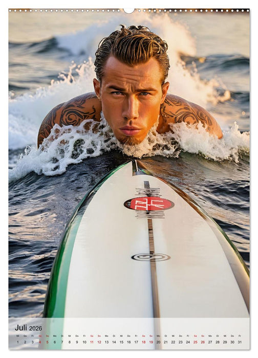 Surferboys - coole Jungs unter heißer Sonne (CALVENDO Premium Wandkalender 2026)