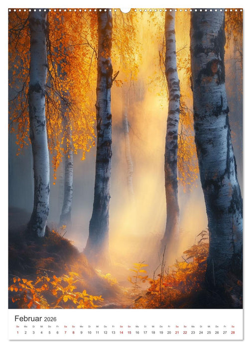 Im Herzen des Birkenwaldes (CALVENDO Wandkalender 2026)