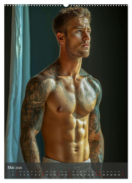 SEXY MÄNNER - Muskeln im Männerkalender (CALVENDO Premium Wandkalender 2026)