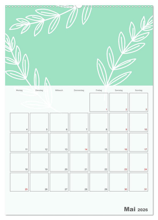 Der große Jahresplaner zum Selbstgestalten (CALVENDO Wandkalender 2026)