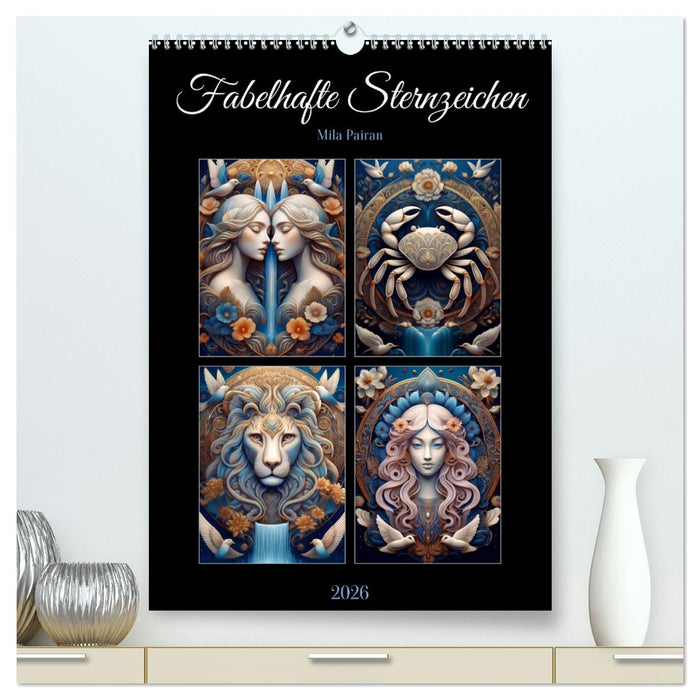Fabelhafte Sternzeichen (CALVENDO Premium Wandkalender 2026)