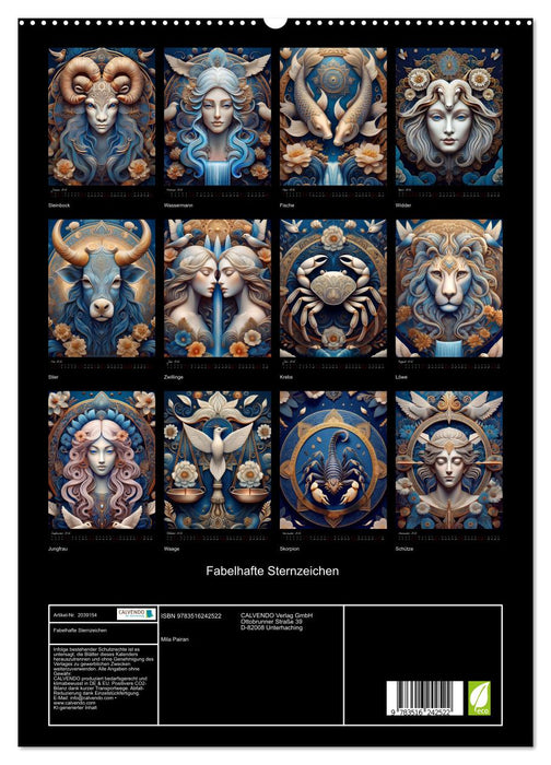 Fabelhafte Sternzeichen (CALVENDO Premium Wandkalender 2026)