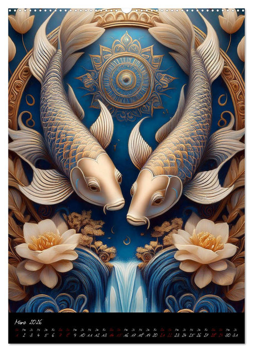 Fabelhafte Sternzeichen (CALVENDO Premium Wandkalender 2026)