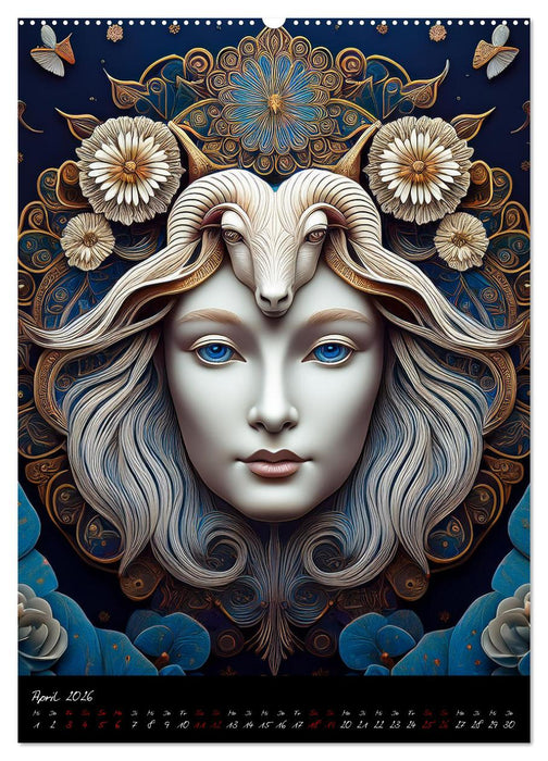 Fabelhafte Sternzeichen (CALVENDO Premium Wandkalender 2026)