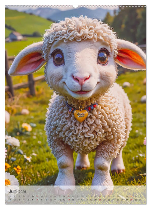 Putzige Tiere - Auf dem Bauernhof (CALVENDO Premium Wandkalender 2026)