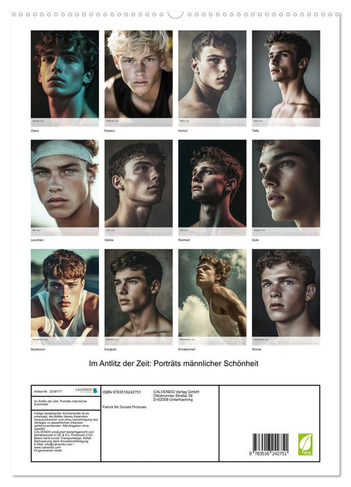 Im Antlitz der Zeit: Porträts männlicher Schönheit (CALVENDO Premium Wandkalender 2026)