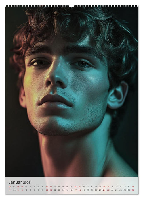 Im Antlitz der Zeit: Porträts männlicher Schönheit (CALVENDO Premium Wandkalender 2026)