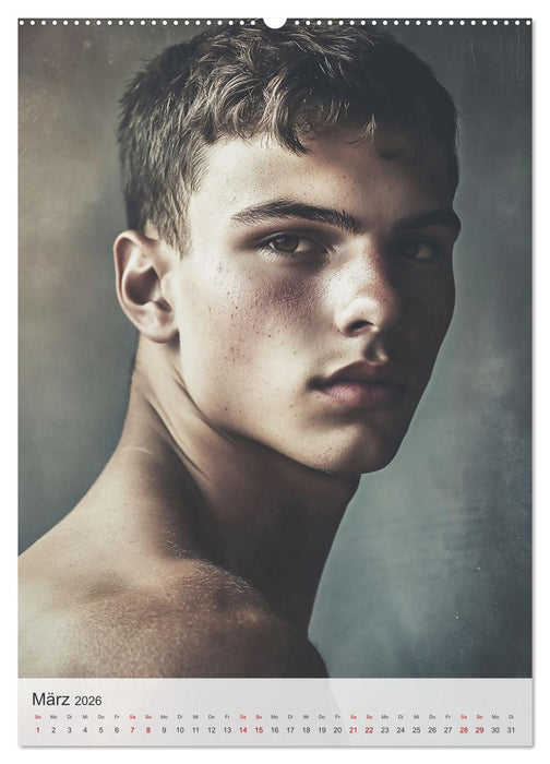 Im Antlitz der Zeit: Porträts männlicher Schönheit (CALVENDO Premium Wandkalender 2026)