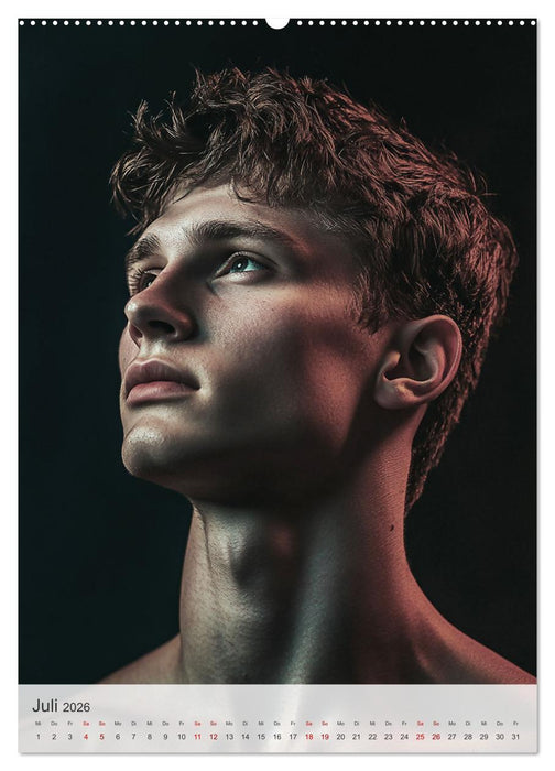Im Antlitz der Zeit: Porträts männlicher Schönheit (CALVENDO Premium Wandkalender 2026)