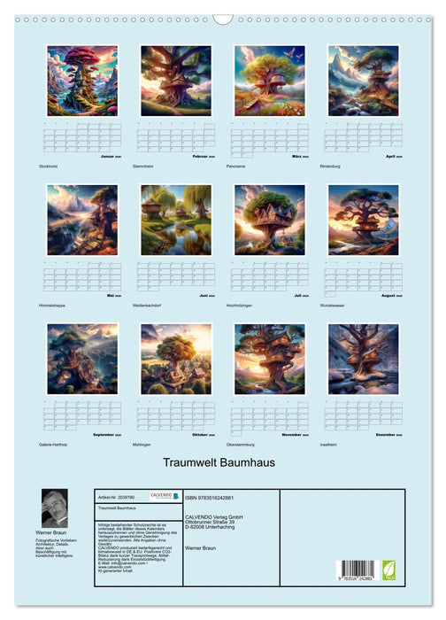 Traumwelt Baumhaus (CALVENDO Wandkalender 2026)