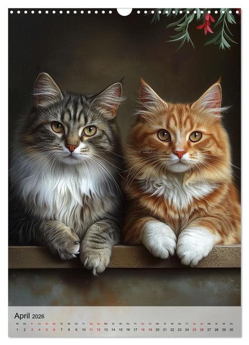 Katzen (CALVENDO Wandkalender 2026)
