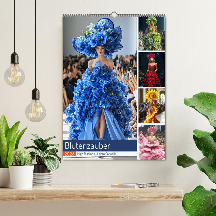 Blütenzauber. High Fashion auf dem Catwalk (CALVENDO Wandkalender 2026)