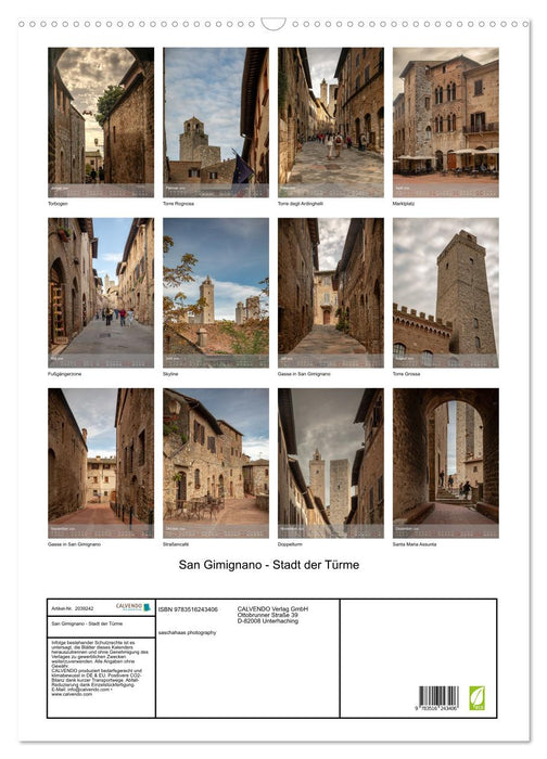 San Gimignano - Stadt der Türme (CALVENDO Wandkalender 2026)