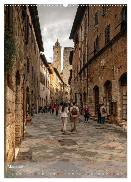 San Gimignano - Stadt der Türme (CALVENDO Wandkalender 2026)