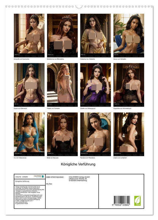 Königliche Verführung (CALVENDO Premium Wandkalender 2026)