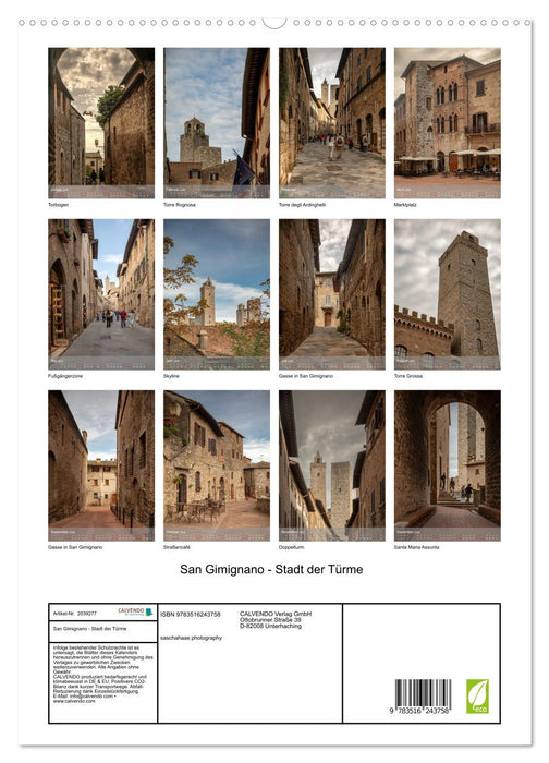 San Gimignano - Stadt der Türme (CALVENDO Premium Wandkalender 2026)