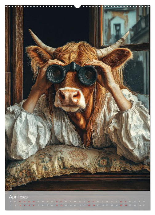 Dumme Kühe - Schrecklich charmante Rindviecher (CALVENDO Wandkalender 2026)