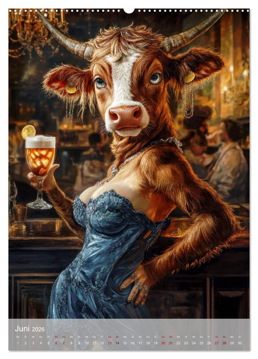 Dumme Kühe - Schrecklich charmante Rindviecher (CALVENDO Wandkalender 2026)