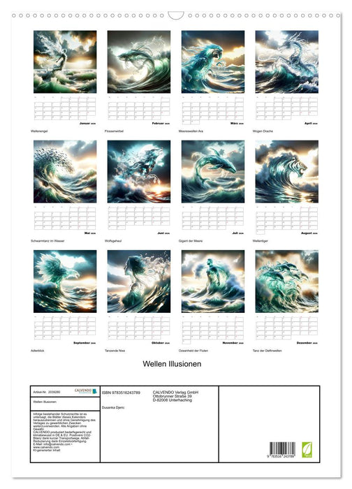 Wellen Illusionen (CALVENDO Wandkalender 2026)