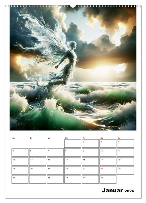 Wellen Illusionen (CALVENDO Wandkalender 2026)