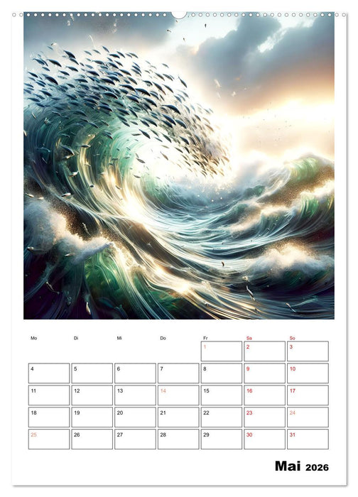 Wellen Illusionen (CALVENDO Wandkalender 2026)
