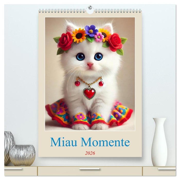 Miau Momente (CALVENDO Premium Wandkalender 2026)