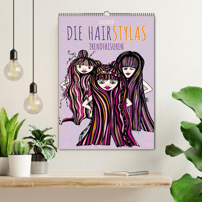 Die HAIRSTYLAS Trendfrisuren (CALVENDO Wandkalender 2026)