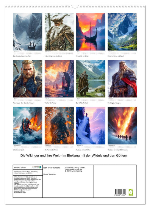 Die Wikinger und ihre Welt - Im Einklang mit der Wildnis und den Göttern (CALVENDO Wandkalender 2026)