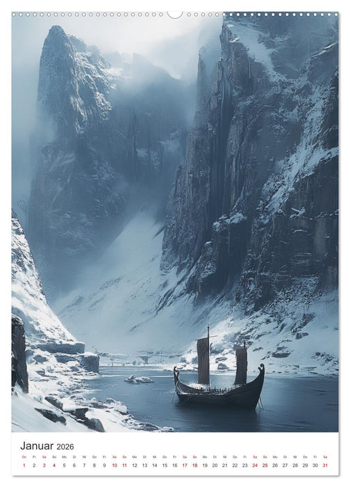 Die Wikinger und ihre Welt - Im Einklang mit der Wildnis und den Göttern (CALVENDO Wandkalender 2026)