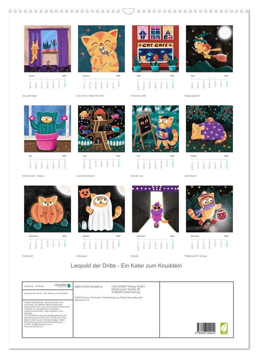 Leopold der Dritte - Ein Kater zum Knuddeln (CALVENDO Wandkalender 2026)