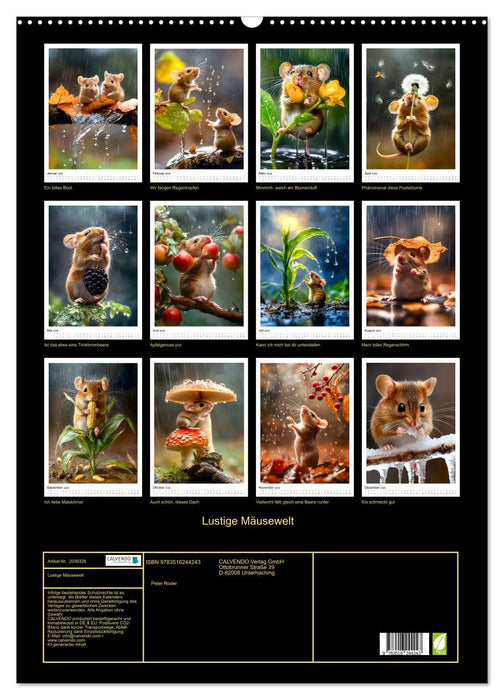 Lustige Mäusewelt (CALVENDO Wandkalender 2026)