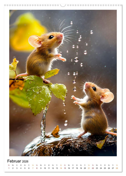 Lustige Mäusewelt (CALVENDO Wandkalender 2026)