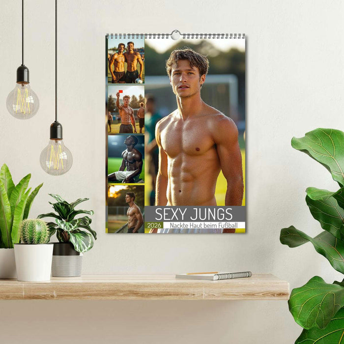 SEXY JUNGS - Nackte Haut beim Fußball (CALVENDO Wandkalender 2026)