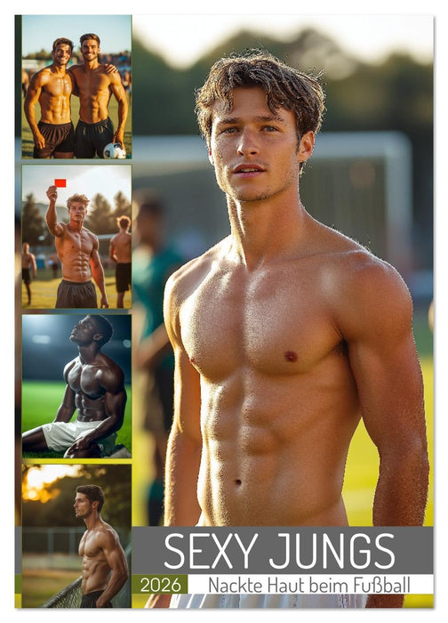 SEXY JUNGS - Nackte Haut beim Fußball (CALVENDO Wandkalender 2026)
