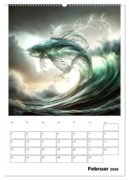 Wellen Illusionen (CALVENDO Premium Wandkalender 2026)