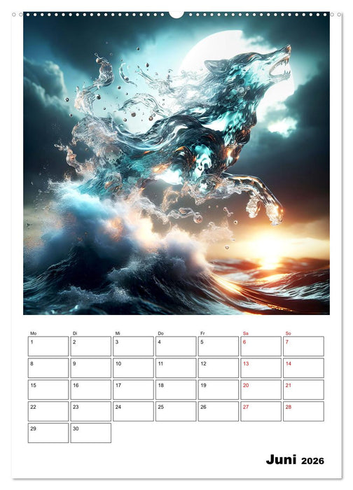 Wellen Illusionen (CALVENDO Premium Wandkalender 2026)