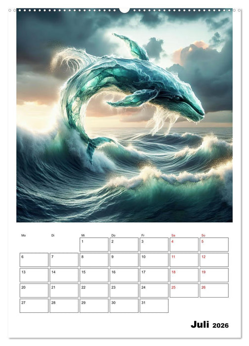 Wellen Illusionen (CALVENDO Premium Wandkalender 2026)