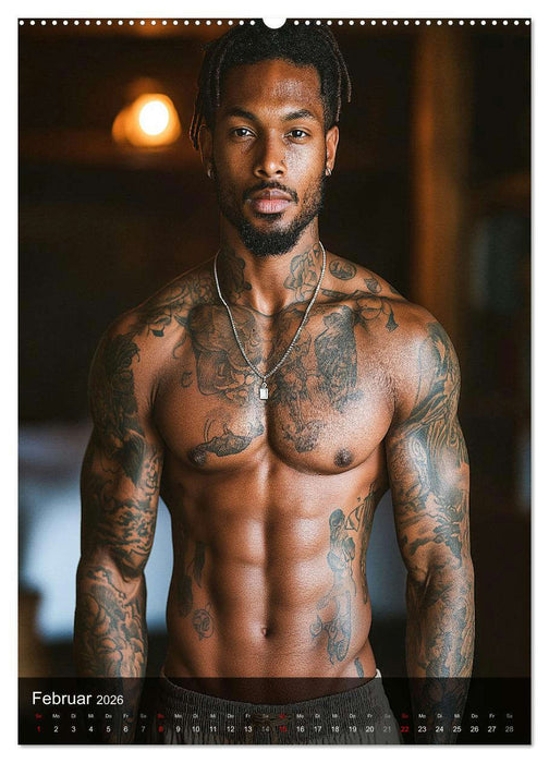 NACKTE HAUT - Tätowierte Männlichkeit (CALVENDO Wandkalender 2026)