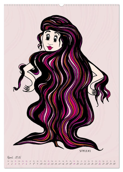 Die HAIRSTYLAS Trendfrisuren (CALVENDO Premium Wandkalender 2026)