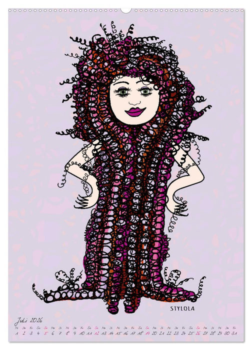 Die HAIRSTYLAS Trendfrisuren (CALVENDO Premium Wandkalender 2026)