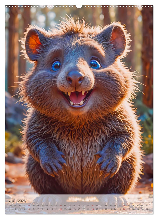 Putzige Tiere - Ausflug nach Down Under (CALVENDO Premium Wandkalender 2026)
