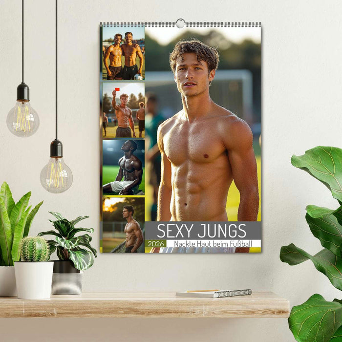 SEXY JUNGS - Nackte Haut beim Fußball (CALVENDO Wandkalender 2026)