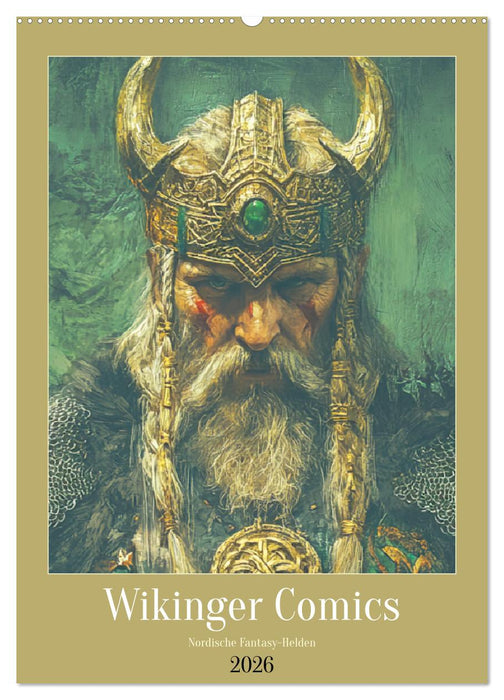 Wikinger Comics. Nordische Fantasy-Helden (CALVENDO Wandkalender 2026)