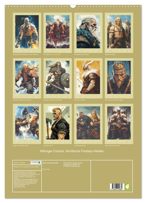 Wikinger Comics. Nordische Fantasy-Helden (CALVENDO Wandkalender 2026)