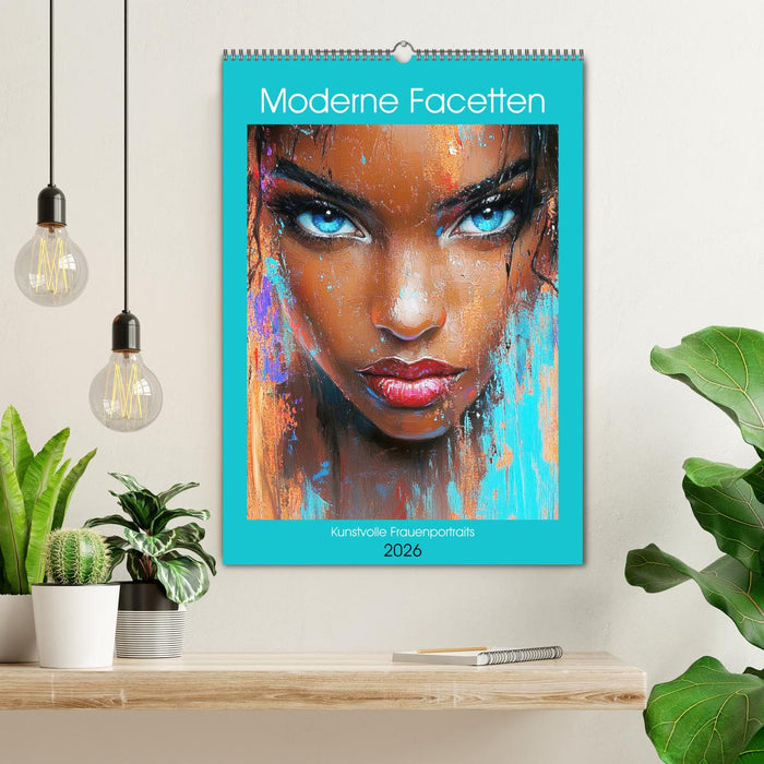 Moderne Facetten. Kunstvolle Frauenportraits (CALVENDO Wandkalender 2026)